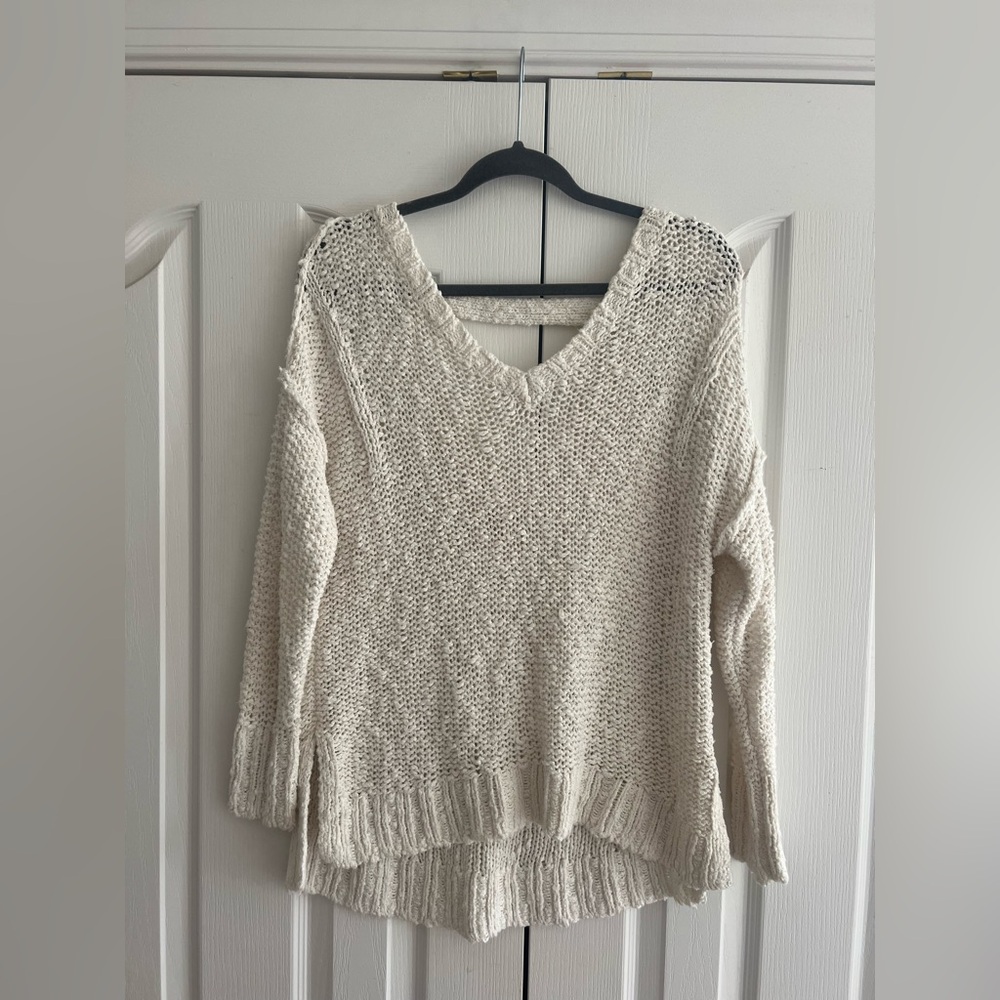 Hollister White Knit Sweater